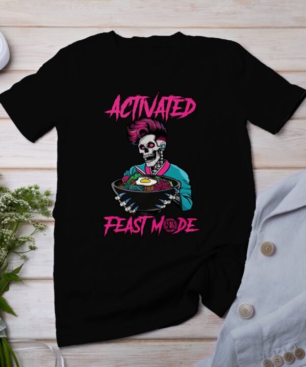 Anime Bibimbap Halloween T-Shirt, Koreanisches Essen Tee, Magisches Kostüm, Ramen MRE Zutaten Shirt, Wahnsinn Bowl Top, Gimbap Party