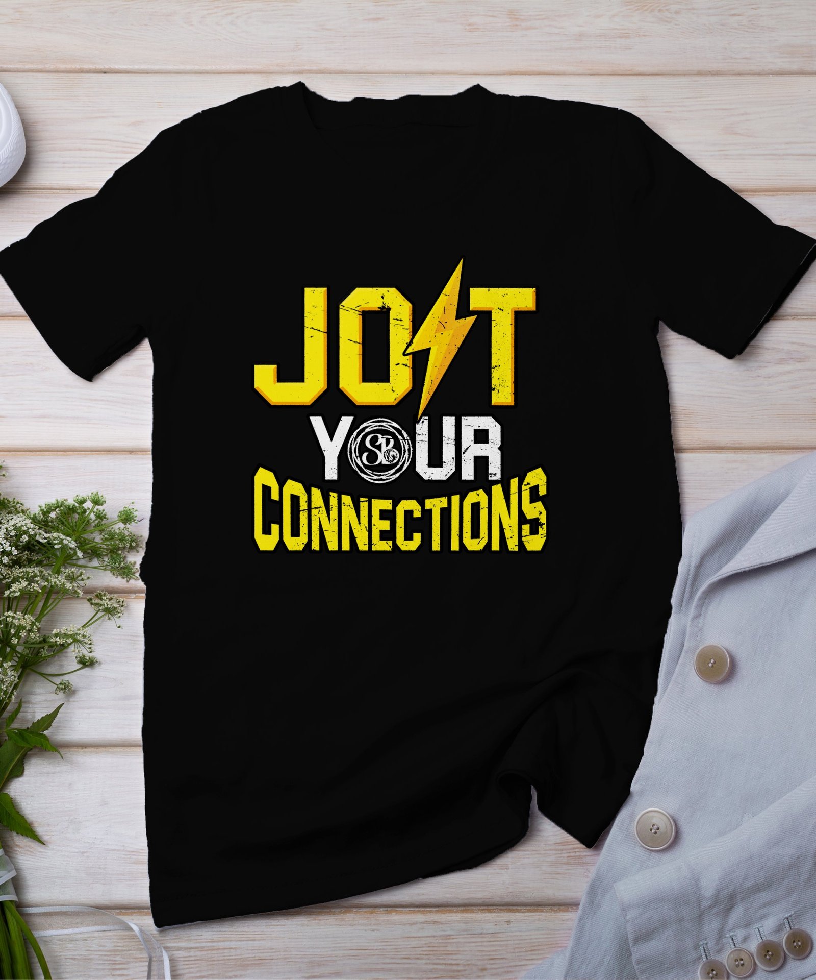 Motivational Graphic T-Shirt, Jolt Your Connections Tee, Inspiring Design Shirt, Electric Theme Top, Casual Wear, Unisex Fashion