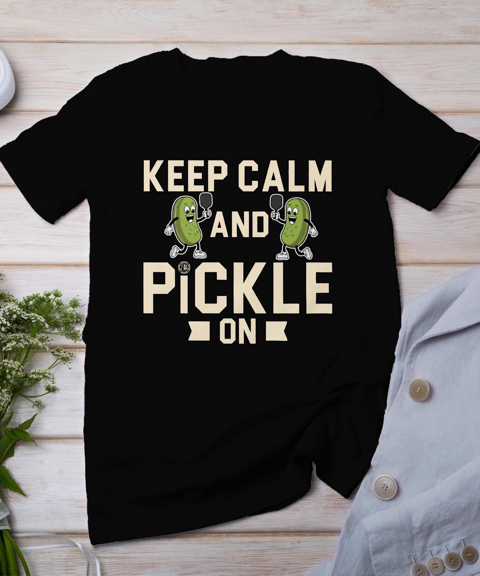 Pickleball Gewürzgurken T-Shirt, Geschenk für Liebhaber von Sportart Pickleball, Schläger Motiv Tee, Lustiges Outdoor-Aktivität Team Shirt