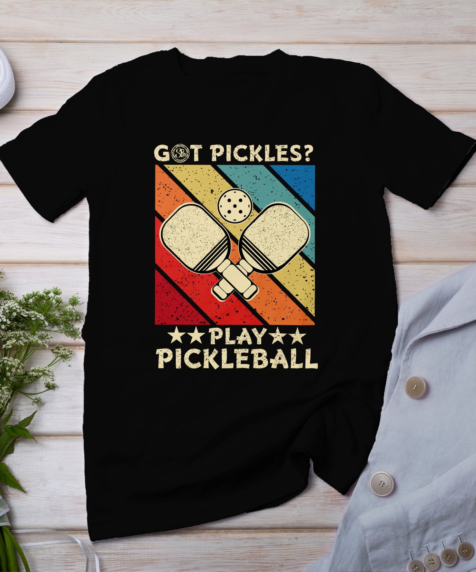 Retro Pickleball Spieler T-Shirt, Geschenk für Sportliebhaber, Vintage Schläger Motiv Fan Tee, Lustiges Outdoor-Aktivität Team Shirt