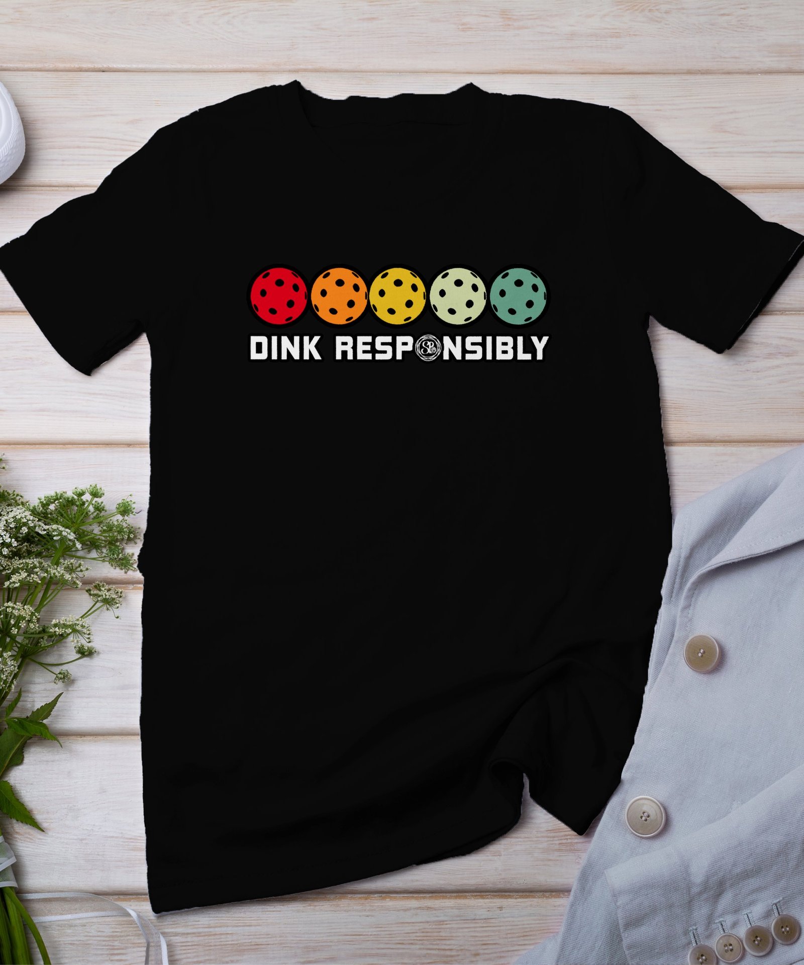 Verantwortungsbewusster Pickleball Spieler T-Shirt, Geschenk für Sportliebhaber, Originelles Motiv Tee, Lustiges Outdoor-Aktivität Shirt