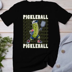 Lustiges Pickleball T-Shirt für Spieler, Pickleball Cartoon Motiv für Sportliebhaber, Originelles Gewürzgurke Motiv, Outdoor-Aktivität Shirt
