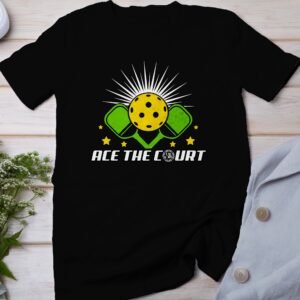 Pickleball Spieler T-Shirt, Geschenk für Sportliebhaber, Originelles Schläger Ass Motiv Fan Tee, Lustiges Outdoor-Aktivität Team Shirt