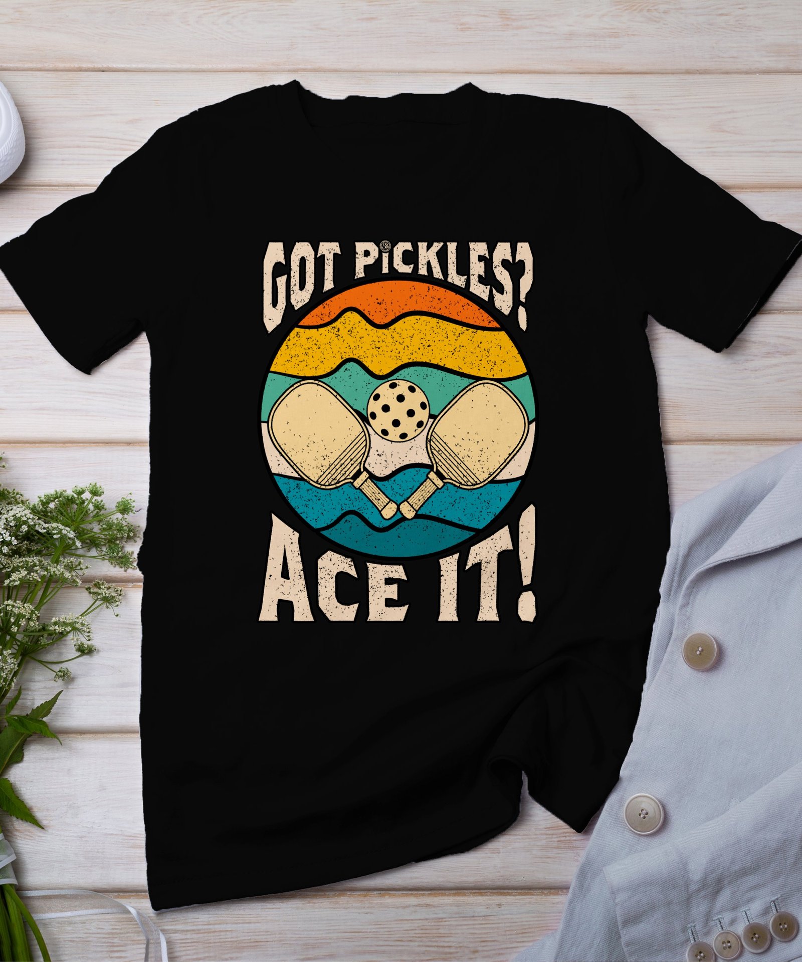 Retro Pickleball Spieler T-Shirt, Geschenk für Sportliebhaber, Vintage Pickleballschläger Fan Tee, Lustiges Outdoor-Aktivität Team Shirt