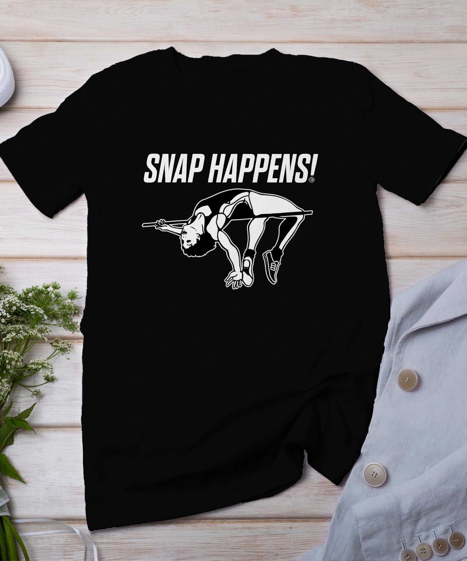 Lustiges T-Shirt Design, Snap Happens Grafik, Einzigartige Sportbekleidung, Humorvolles Geschenk, Unisex T-Shirt