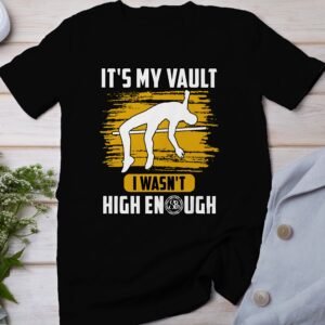 Lustiges T-Shirt fuer Sportler, Tolles Geschenk fuer Leichtathleten, Baumwoll T-Shirt mit Spruch, Hochsprung Grafik T-Shirt