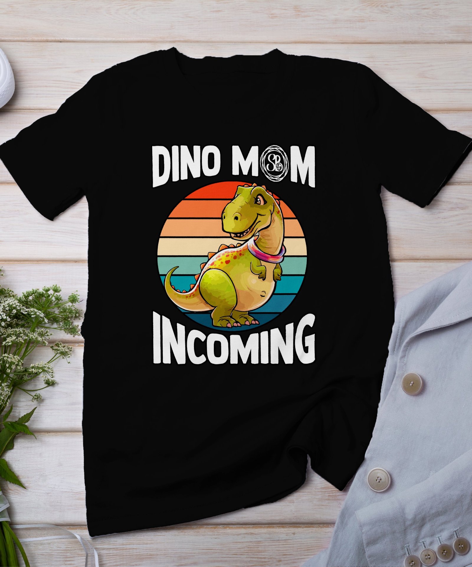 Dino T-Shirt Schwangerschaft Ankündigung Pregasaurus Look Eltern in Erwartung Dino Mom Baby Unterwegs Shirt für Schwangere Eltern