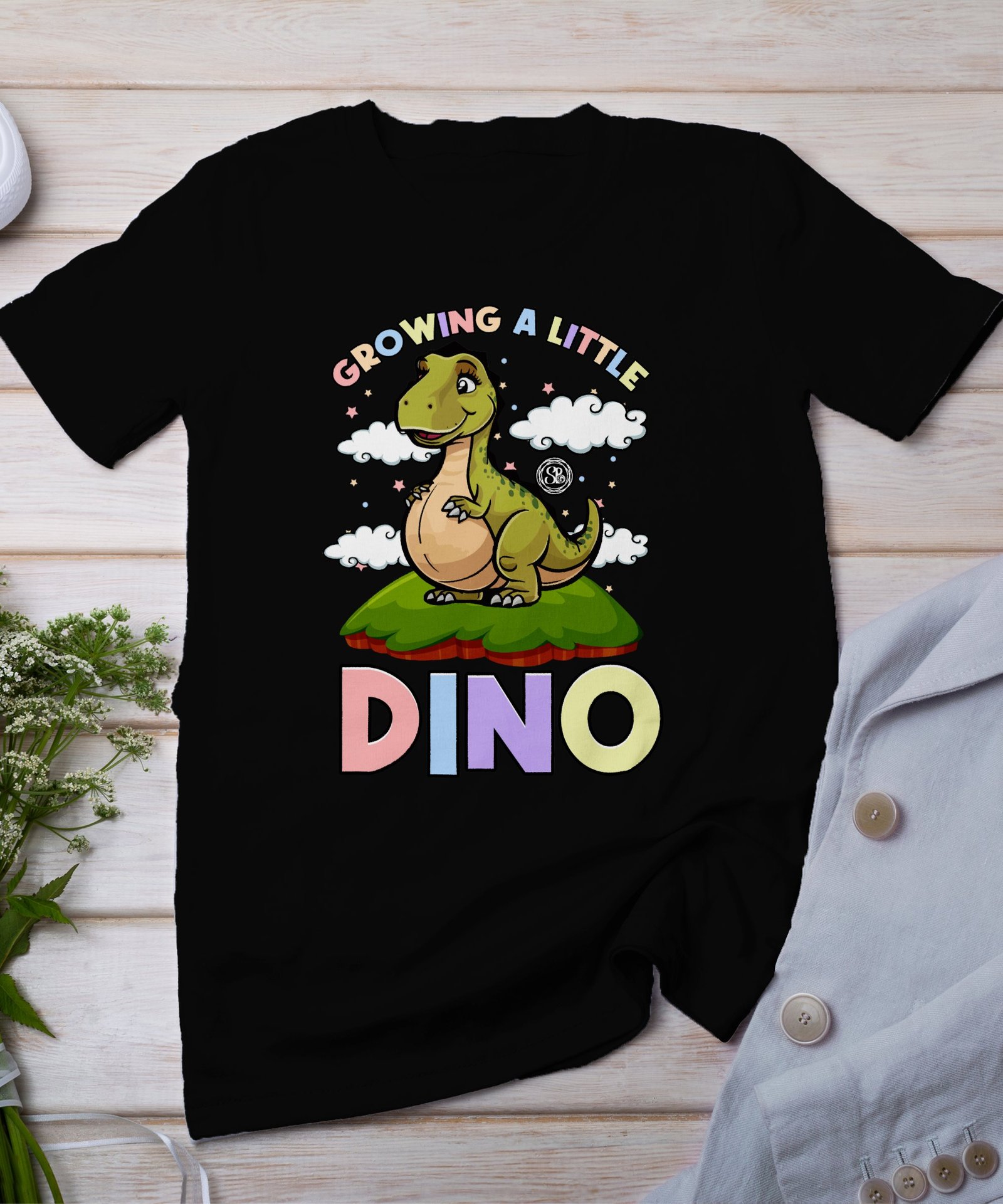 Cartoon Schwangerschafts T-Shirt Pregasaurus Outfit Werdende Mutter Dino Shirt Mama Babybauch T-Shirt Familienzuwachs Baby Kleidung