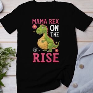 Mama Rex Pregasaurus Shirt Schwangerschaft Ankündigung Elternzeit Look Babybauch Mode Dino Print Mama T-Shirt Umstandsmode Babyparty
