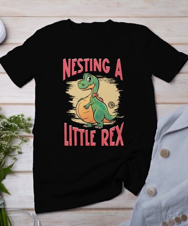 Cartoon Schwangerschaft T-Shirt Pregasaurus Babybauch Shirt Werdende Eltern Dino T-Shirt Muttertagsgeschenk Mama In Spe Outfit Babyparty Tee