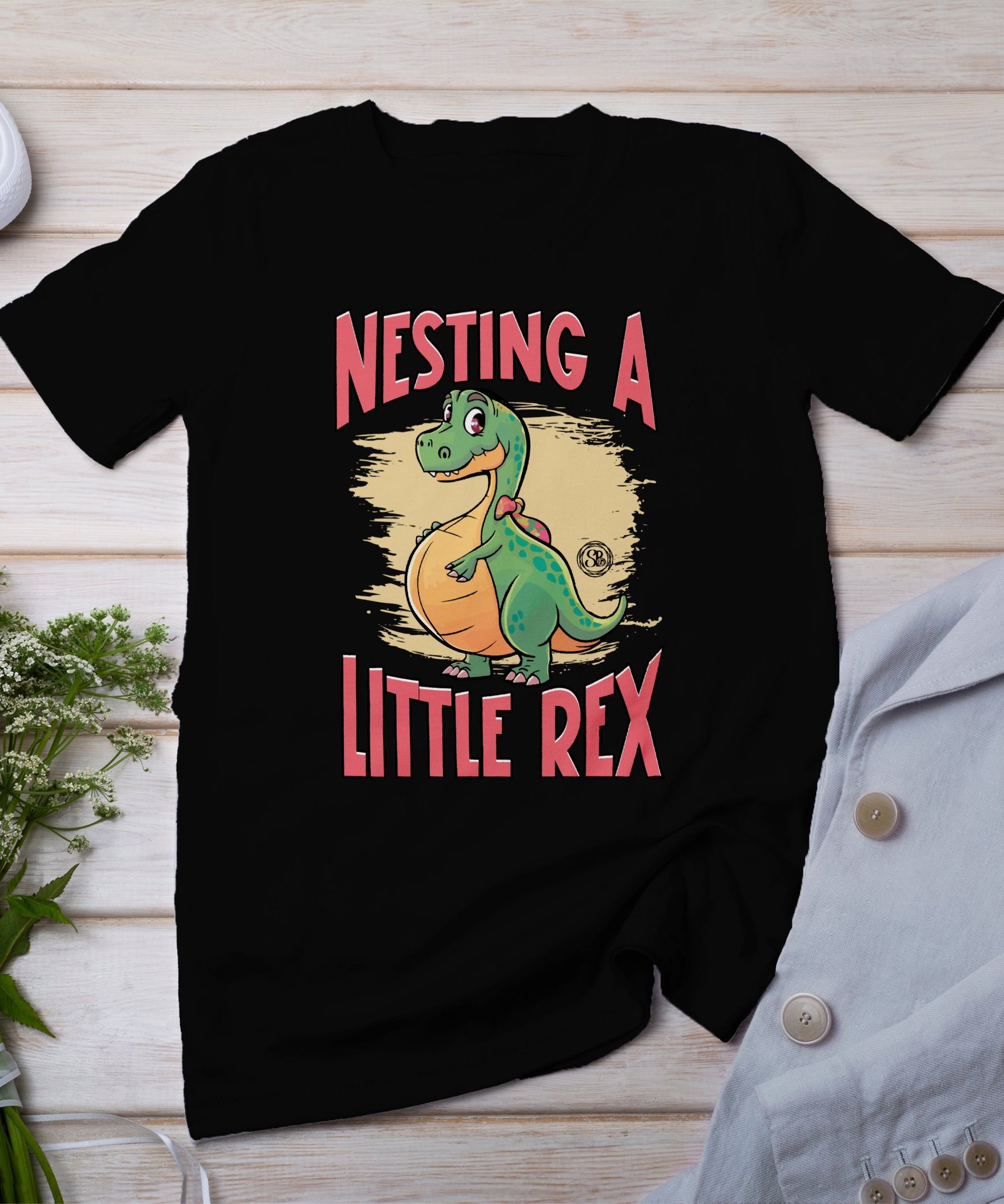 Cartoon Schwangerschaft T-Shirt Pregasaurus Babybauch Shirt Werdende Eltern Dino T-Shirt Muttertagsgeschenk Mama In Spe Outfit Babyparty Tee