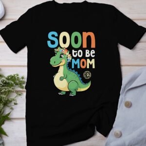 Schwangerschaft T-Shirt Bald Mama Shirt Pregasaurus Shirt Für Werdende Mütter Dino T-Shirt Babybauch Kleidung Baby Dinosaurier Shirt