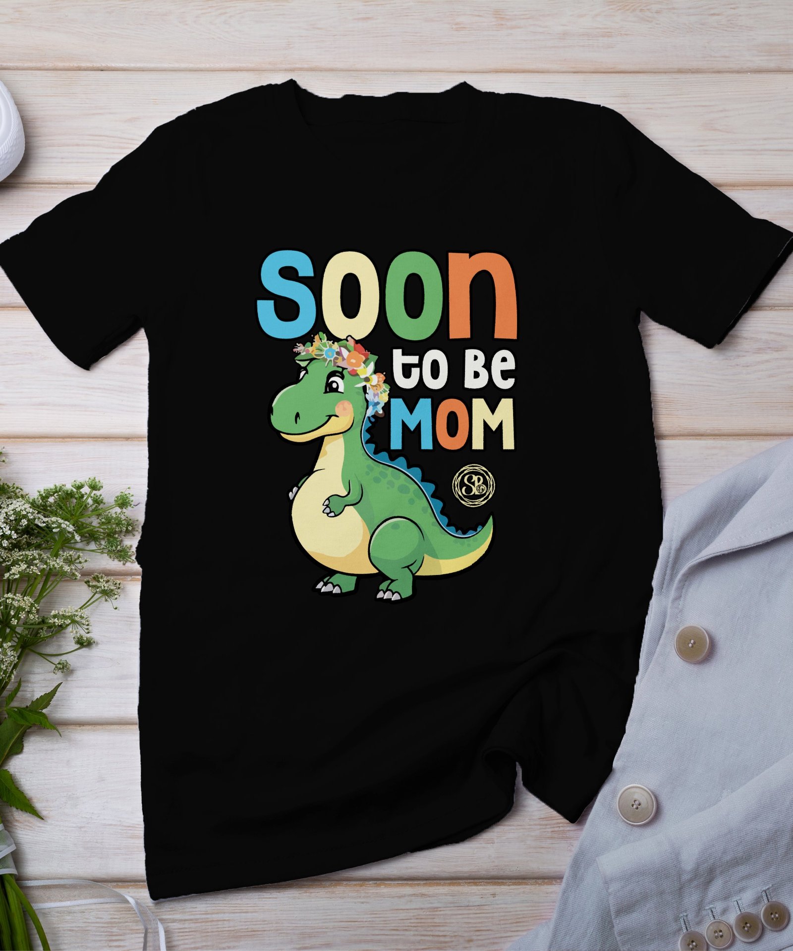Schwangerschaft T-Shirt Bald Mama Shirt Pregasaurus Shirt Für Werdende Mütter Dino T-Shirt Babybauch Kleidung Baby Dinosaurier Shirt