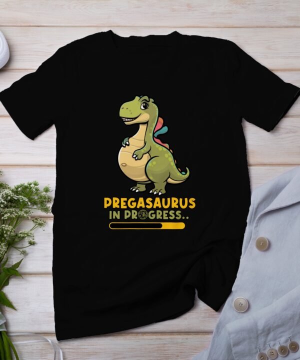 Schwangerschaftsankündigung T-Shirt Dinosaurier Mama Pregasaurus Babybauch T-Shirt Werdende Eltern Dino Shirt Mama Babyparty Kleidung