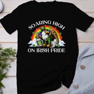 St. Patrick's Day Regenbogen T-Shirt irisches Adler Tee Grünes Bier Amerika Seeadler St. Paddy Festival Shirt Irland Glücksklee
