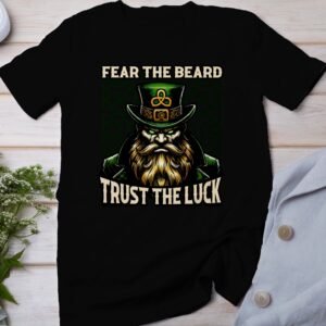 Irischer Ginger Bart Saint Patricks Day TShirt St. Paddy Glücksklee Outfit Lustiges Kleeblatt TShirt Festival Party Tee