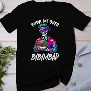 Anime Bibimbap Halloween T-Shirt, Koreanisches Essen Tee, Magisches Kostüm, Ramen MRE Zutaten Shirt, Wahnsinn Bowl Top, Gimbap Party