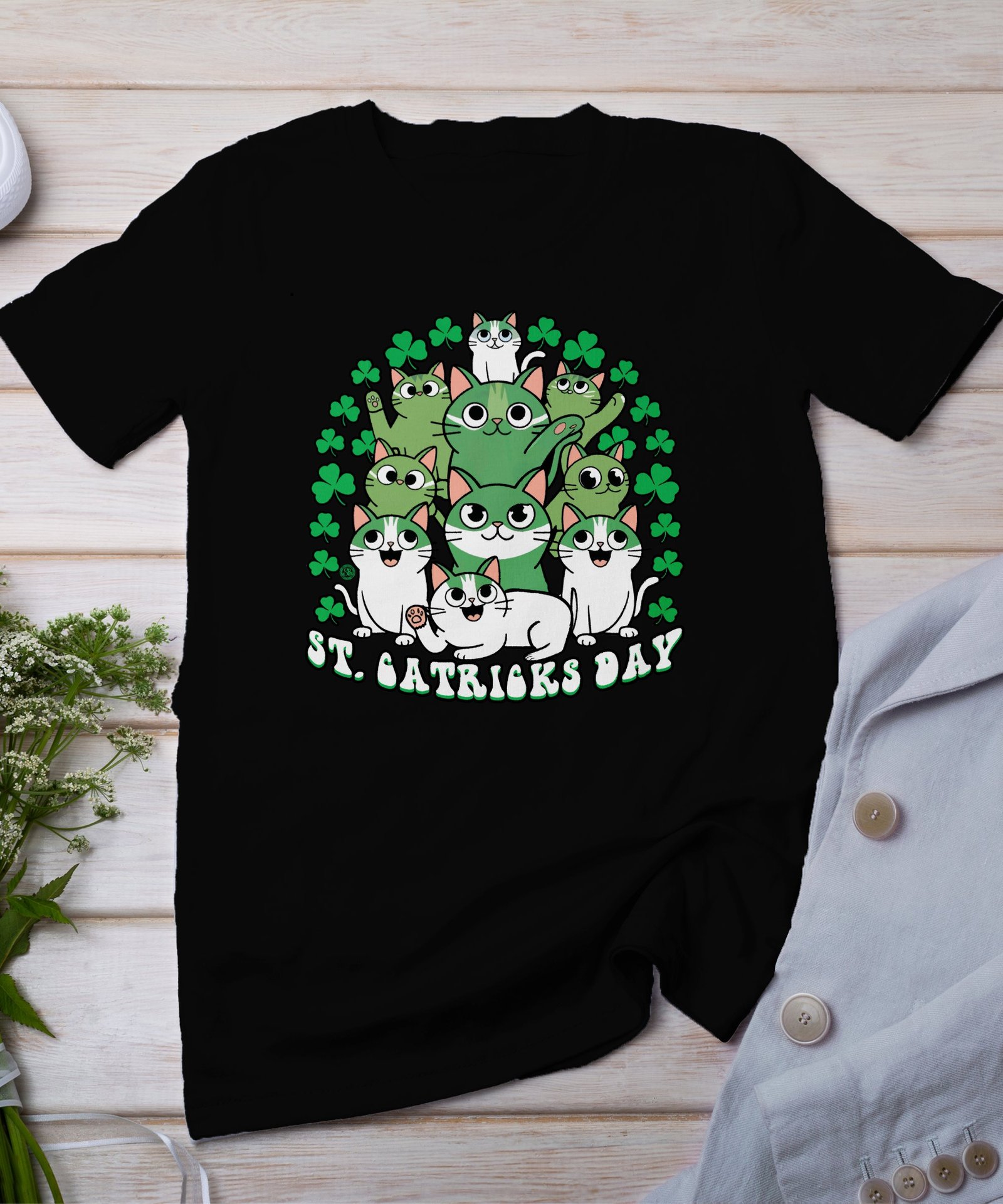 Lustiges St. Patricks Day T-Shirt, Katzen und Hunde T-Shirt, Tierliebhaber Geschenk, St. Catricks Day, Lustige Tiere Kleidung