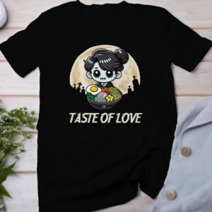 Anime Bibimbap Halloween T-Shirt, Koreanisches Essen Tee, Magisches Kostüm, Ramen MRE Zutaten Shirt, Wahnsinn Bowl Top, Gimbap Party