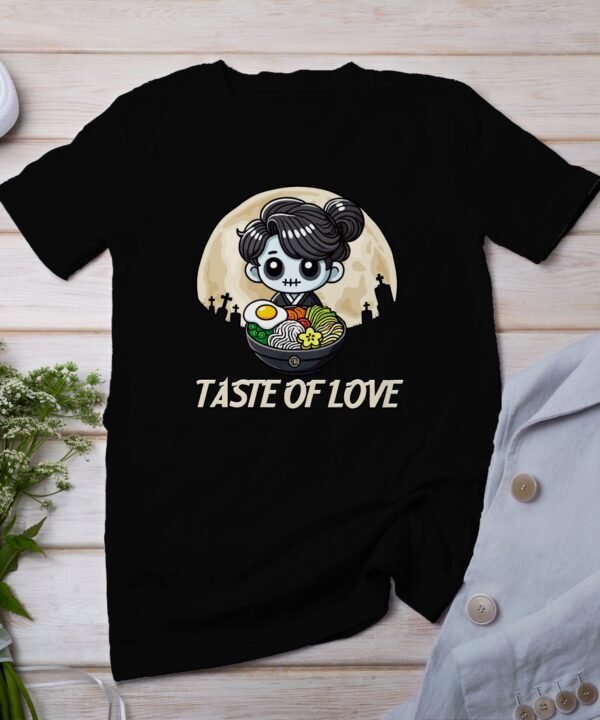 Anime Bibimbap Halloween T-Shirt, Koreanisches Essen Tee, Magisches Kostüm, Ramen MRE Zutaten Shirt, Wahnsinn Bowl Top, Gimbap Party