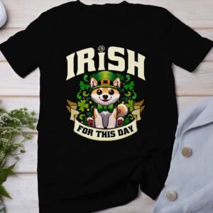 Irish Shiba Inu Lustige Hund Katze T-Shirt, St. Patricks Day Tier T-Shirt, Lustiger Cartoon Shiba Inu T-Shirt, Geschenkidee