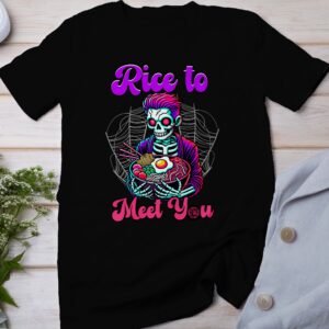 Anime Bibimbap Halloween T-Shirt, Koreanisches Essen Tee, Magisches Kostüm, Ramen MRE Zutaten Shirt, Wahnsinn Bowl Top, Gimbap Party