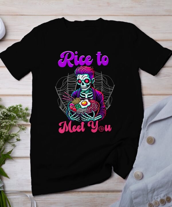 Anime Bibimbap Halloween T-Shirt, Koreanisches Essen Tee, Magisches Kostüm, Ramen MRE Zutaten Shirt, Wahnsinn Bowl Top, Gimbap Party