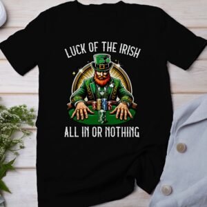 St. Patricks Day Poker Shirt, Casino Game T-Shirt, Glück des Iren, Alles oder Nichts T-Shirt, Karten Glück, Einzigartige Geschenkidee