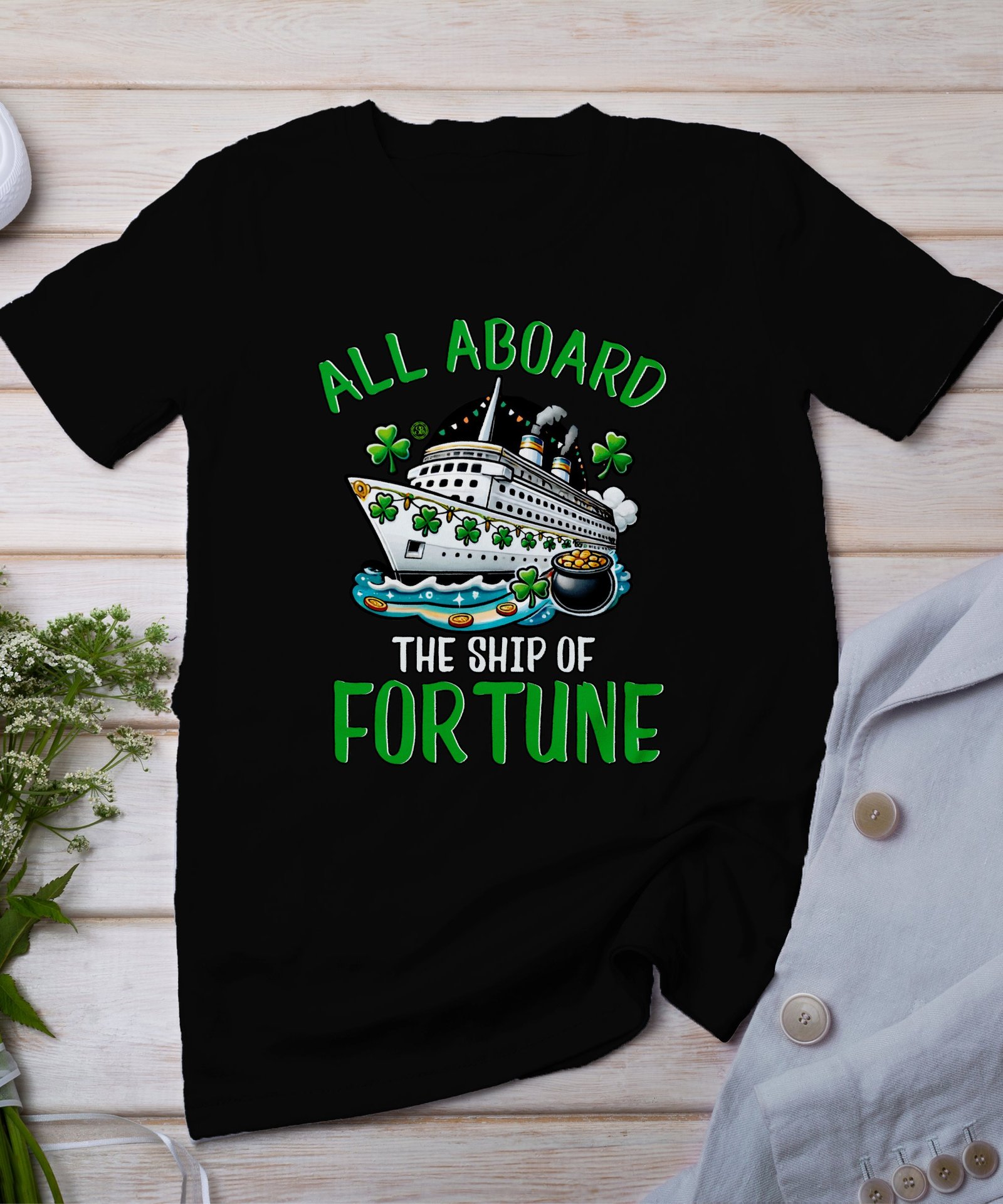 St. Patricks Day T-Shirt, Kreuzfahrt Urlaub Shirt, Schiff des Glücks Design, Lustiges St. Patricks Day Shirt, Geschenk für Reisende