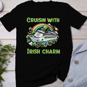 St. Patrick's Day T-Shirt, Irish Charm Cruise Shirt, Holiday on a Ship Top, Cruising Vacation Tee, Festive Saint Patrick Tee