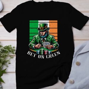 Lustiges St. Patrick's Day T-Shirt, Poker Casino Hemd, Poker Karten Irland, Glücklicher Kobold T-Shirt, Lustiges Casino Geschenk