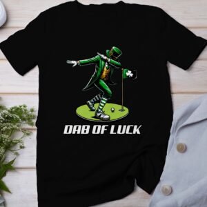 Lustiges St. Patricks Day Golf T-Shirt, Dab of Luck Design, Geschenkidee für Golfer, Dabbin Leprechaun, Ei Golfliebhaber