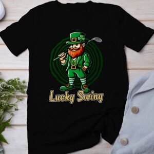 Lustiger St. Patrick's Day Golf T-Shirt, Irish Golfspieler Grafik Tee, Glücklicher Golfer, Perfektes Golfgeschenk, Grüner Glücksbringer