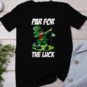 St. Patricks Day Golf Shirt, Par For The Luck, Golf and Leprechaun Graphic Tee, Funny Golfer Shirt, Irish Golf Game T-Shirt