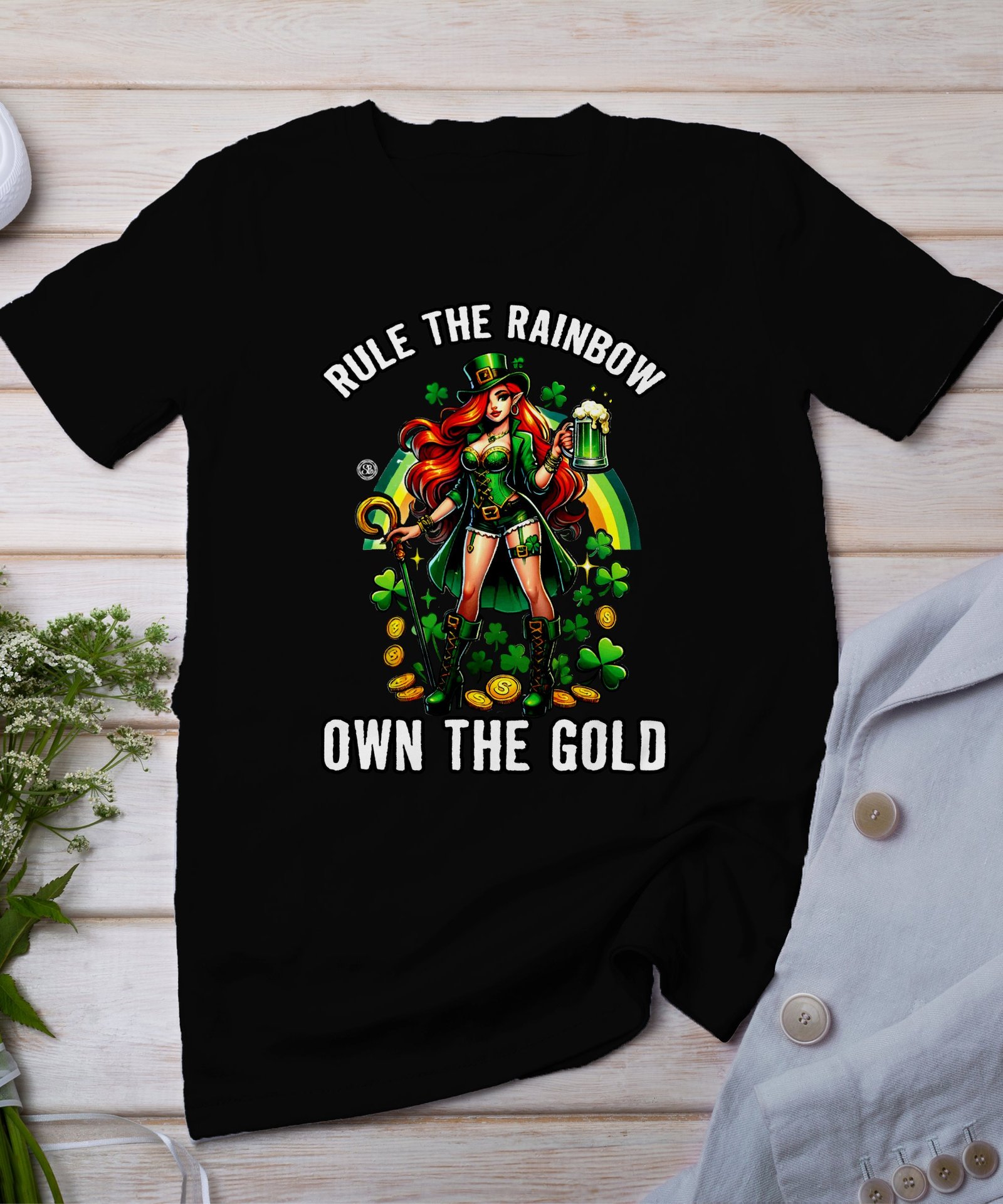 Lustiges St Patrick’s Day Shirt, Irische Pride T-Shirt, Glücklicher Kleeblatt Beer Shirt, Grüne Irish eigene das Gold Hemd
