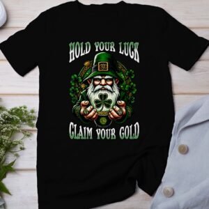 Lustiges Kleeblatt T-Shirt, Irischer Kobold Print, Holen Sie sich Ihr Gold Statement, St Patricks Day, Glücksbringer T-Shirt