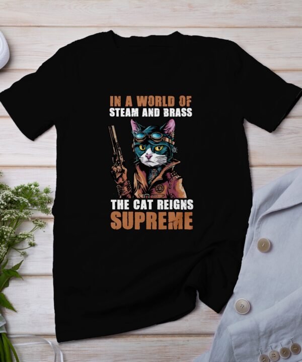 Vintage Futuristisches Steampunk T-Shirt, Retro Fantasiewelt Kostüm, Retro Dampfantrieb Shirt, Industriell Viktorianisches Top, Zahnrad Tee