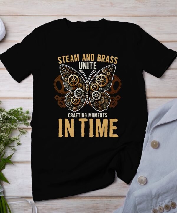 Vintage Futuristisches Steampunk T-Shirt, Retro Fantasiewelt Kostüm, Retro Dampfantrieb Shirt, Industriell Viktorianisches Top, Zahnrad Tee