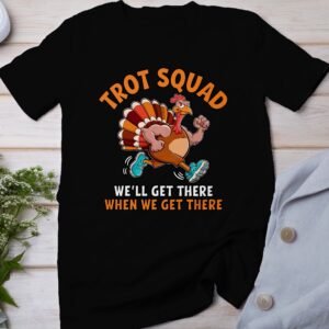 Herbstliches Erntedankfest T-Shirt, Traditionell Amerika Kanada Top, Lustiges Truthahn Rennen TROT Shirt, Festliches Geflügel Kürbis Tee