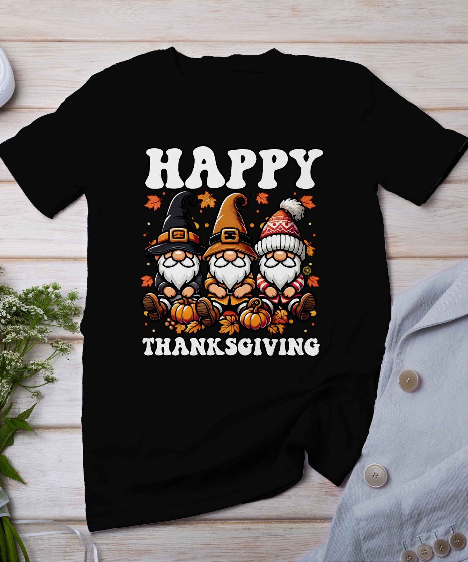 Herbstliches Erntedankfest T-Shirt, Traditionell Amerika Kanada Top, Lustiges Feiertags Zwerge Truthahn Shirt, Festliches Geflügel Tee