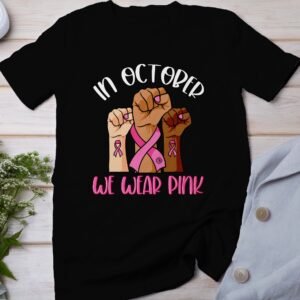 Kampf Stärke Hoffnung Brustkrebs Bewusstsein T-Shirt, Vorsorgeuntersuchung Gesundheit Tee, Hilfe Symbol der Solidarität Pinke Schleife Top