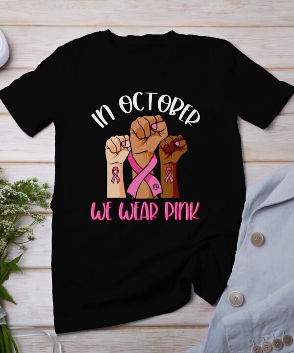 Kampf Stärke Hoffnung Brustkrebs Bewusstsein T-Shirt, Vorsorgeuntersuchung Gesundheit Tee, Hilfe Symbol der Solidarität Pinke Schleife Top