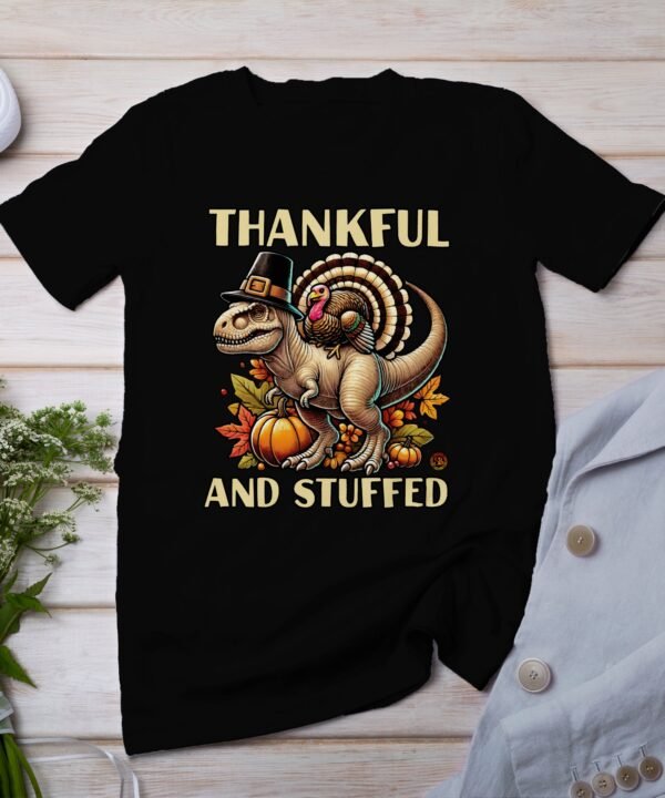Herbstliches Erntedankfest T-Shirt, Traditionell Amerika Kanada Top, Lustiges Dino T-Rex Truthahn Shirt, Festliches Geflügel Kürbis Tee