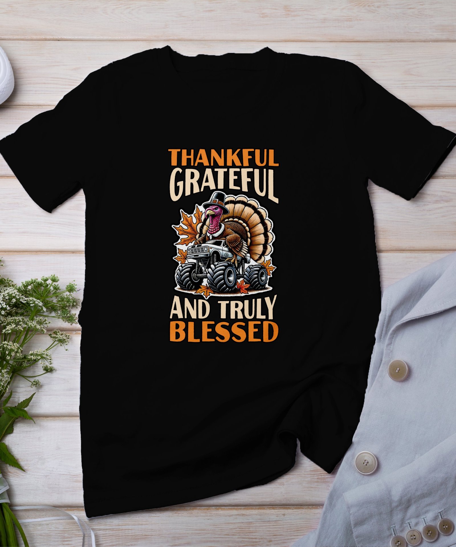Herbstliches Erntedankfest T-Shirt, Traditionell Amerika Kanada Top, Lustiges Dino T-Rex Truthahn Shirt, Festliches Geflügel Kürbis Tee
