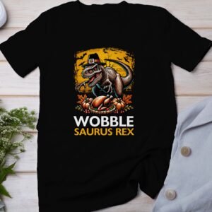 Herbstliches Erntedankfest T-Shirt, Traditionell Amerika Kanada Top, Lustiges Dino T-Rex Truthahn Shirt, Festliches Geflügel Kürbis Tee