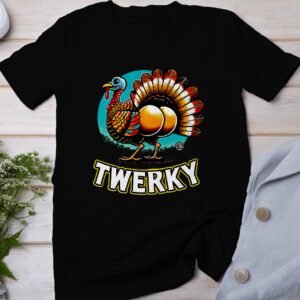 Herbstliches Erntedankfest T-Shirt, Traditionell Amerika Kanada Top, Lustiges Truthahn Rennen TROT Shirt, Festliches Geflügel Kürbis Tee