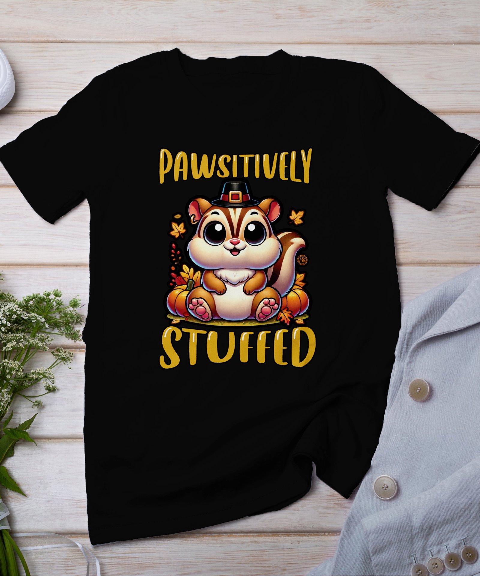 Herbstliches Erntedankfest T-Shirt, Traditionell Amerika Kanada Top, Lustiges Feiertags Haustier Motiv Shirt, Festliches Verkleidung Tee
