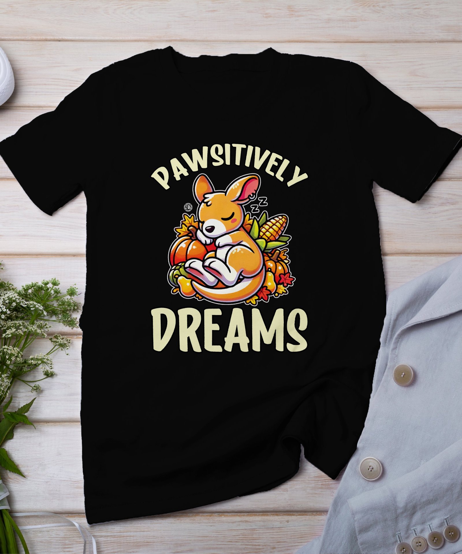 Herbstliches Erntedankfest T-Shirt, Traditionell Amerika Kanada Top, Lustiges Feiertags Haustier Motiv Shirt, Festliches Verkleidung Tee