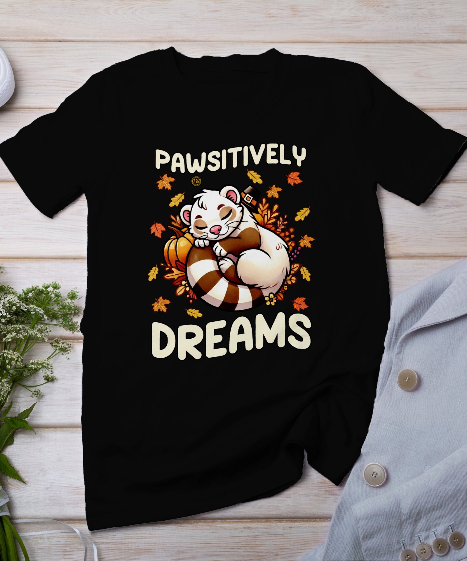 Herbstliches Erntedankfest T-Shirt, Traditionell Amerika Kanada Top, Lustiges Feiertags Haustier Motiv Shirt, Festliches Verkleidung Tee