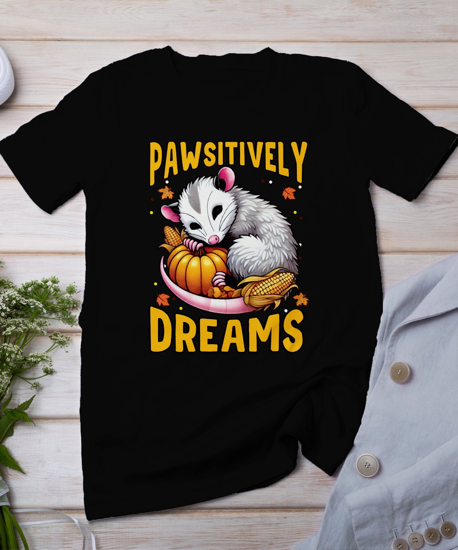 Herbstliches Erntedankfest T-Shirt, Traditionell Amerika Kanada Top, Lustiges Feiertags Haustier Motiv Shirt, Festliches Verkleidung Tee